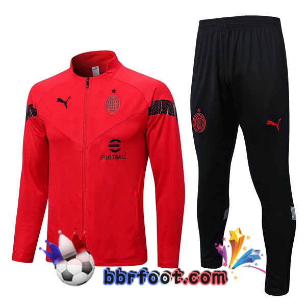 Veste Survetement Foot AC Milan Rouge 2022/2023