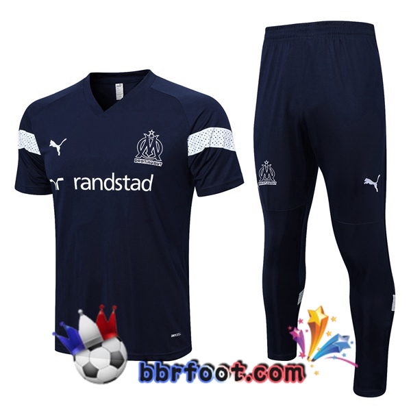 Training T-Shirts Marseille OM + Pantalon Bleu Royal 2022/2023