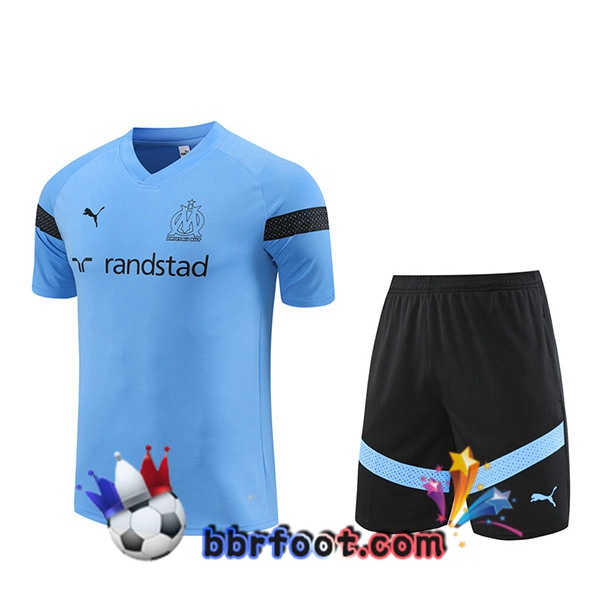 Training T-Shirts Marseille OM + Shorts Bleu 2022/2023