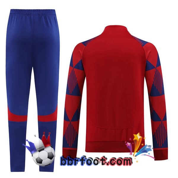 Veste Survetement Foot FC Barcelone Rouge 2022/2023