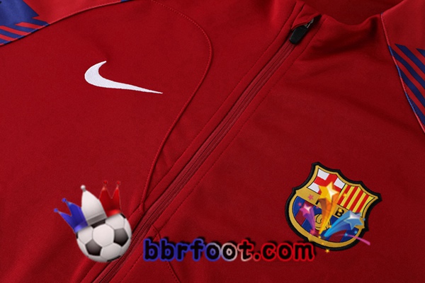 Veste Survetement Foot FC Barcelone Rouge 2022/2023