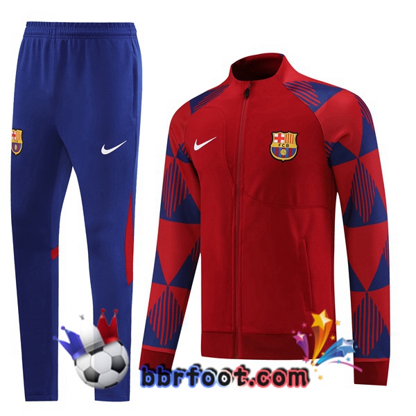 Veste Survetement Foot FC Barcelone Rouge 2022/2023