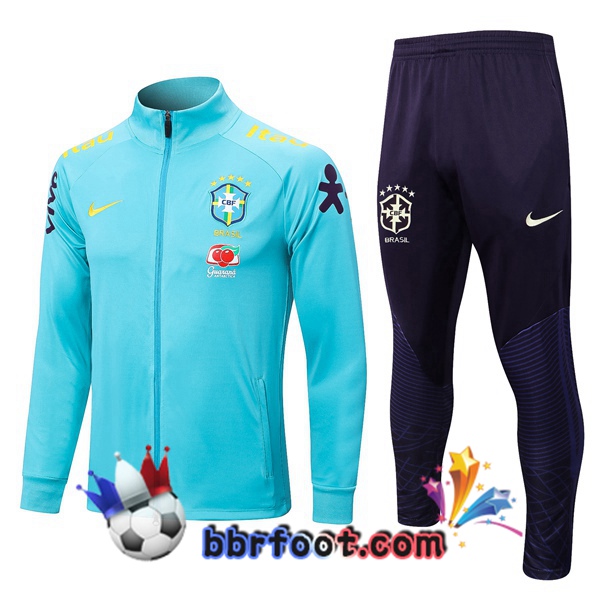 Veste Survetement Foot Bresil Bleu 2022/2023 Veste Survetement Foot Bresil Bleu 2022/2023