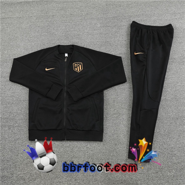 Veste Survetement Foot Atletico Madrid Noir 2022/2023