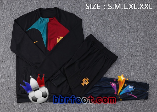 Veste Survetement Foot Portugal Noir 2022/2023