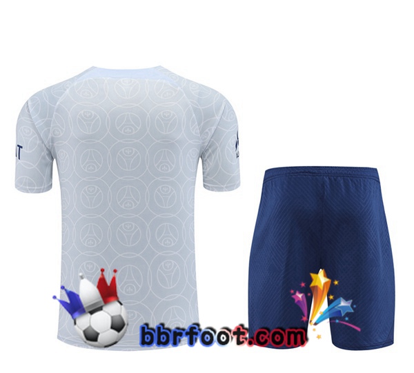 Training T-Shirts Paris PSG + Shorts Gris 2022/2023
