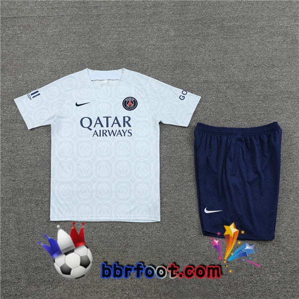 Training T-Shirts Paris PSG + Shorts Gris 2022/2023