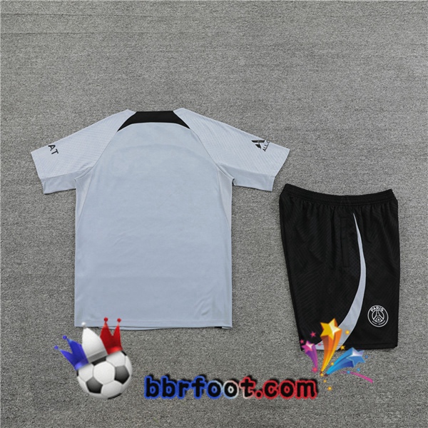 Training T-Shirts Paris PSG + Shorts Gris 2022/2023