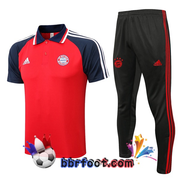 Ensemble Polo Bayern Munich + Pantalon Rouge 21/22