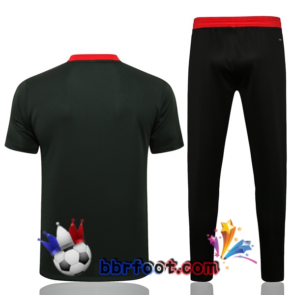 Ensemble Training T-Shirts Manchester United + Pantalon Vert Fonce 21/22