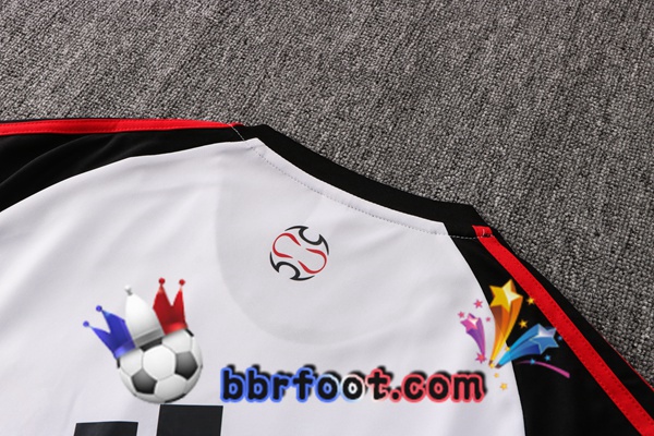 Ensemble Training T-Shirts Manchester United + Pantalon Blanc Noir 21/22