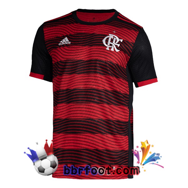 Maillot Foot Flamengo Domicile Rouge Noir 22/23