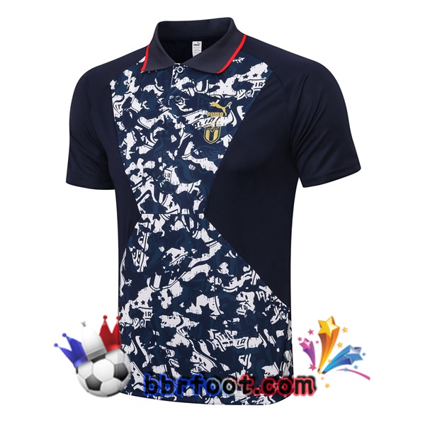 Polo Foot Italie Bleu Noir 21/22