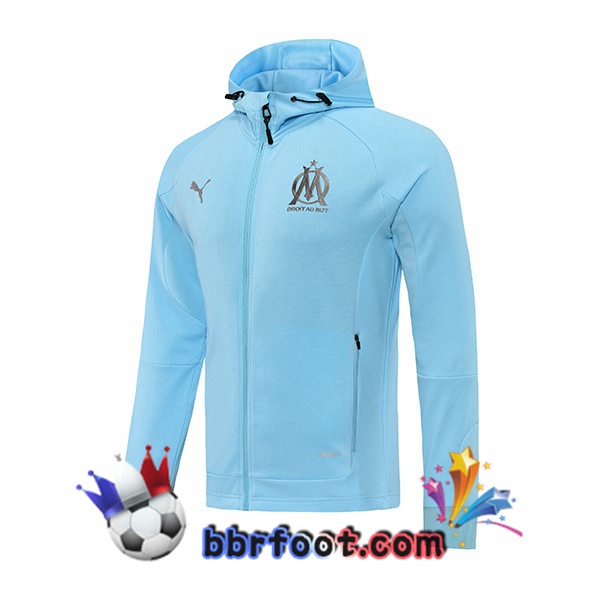 Veste Foot Veste A Capuche Marseille OM Bleu 21/22