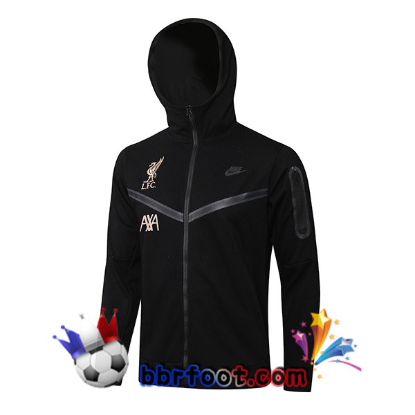 Veste Foot Veste A Capuche FC Liverpool Noir 21/22