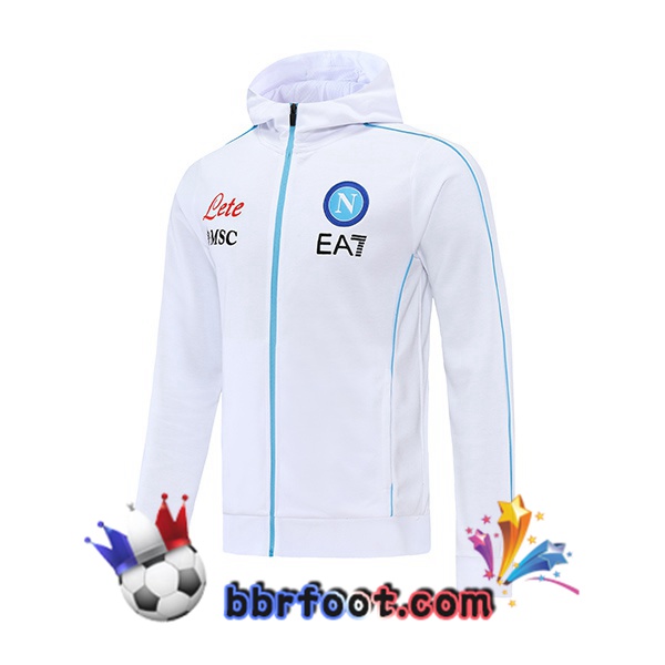 Veste Foot Veste A Capuche SSC Naples Blanc 21/22