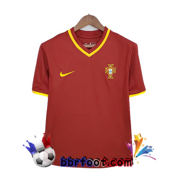 2000 Portugal Retro Domicile Maillot Foot Rouge