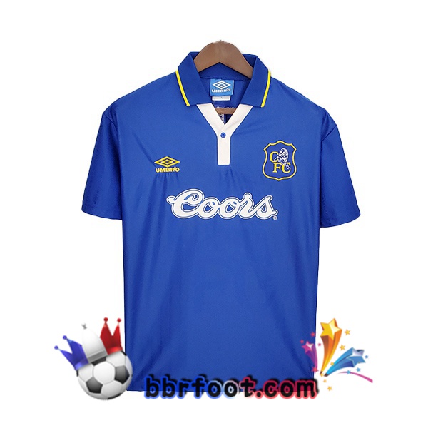 1995-1997 FC Chelsea Retro Domicile Maillot Foot Bleu
