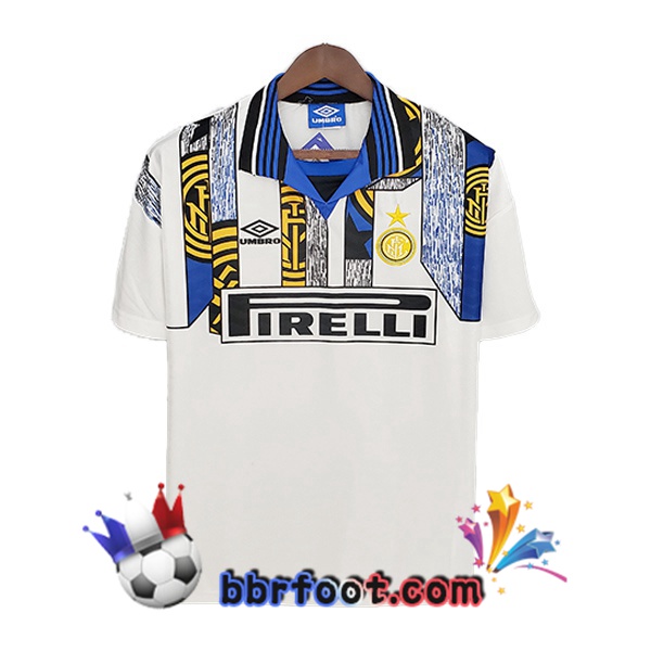 1996-1997 Inter Milan Retro Exterieur Maillot Foot Blanc
