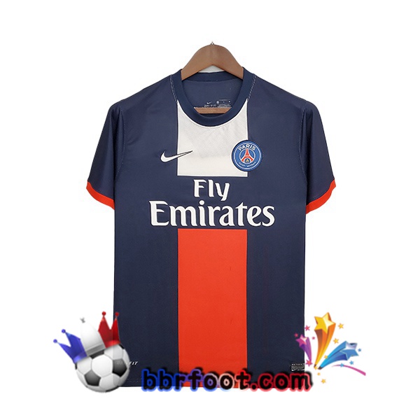 2013-2014 Paris PSG Retro Domicile Maillot Foot Bleu Royal