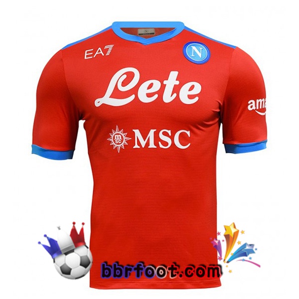 Maillot Foot SSC Naples Quatrieme Rouge 21/22