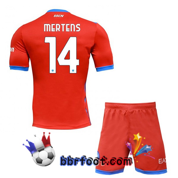 Maillot Foot SSC Naples (Mertens 14) Enfant Quatrieme Rouge 21/22