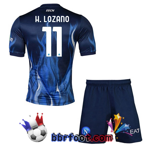 Maillot Foot SSC Naples (Lozano 11) Enfant Third Bleu 21/22