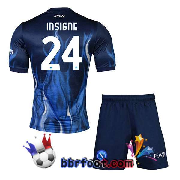 Maillot Foot SSC Naples (Insigne 24) Enfant Third Bleu 21/22