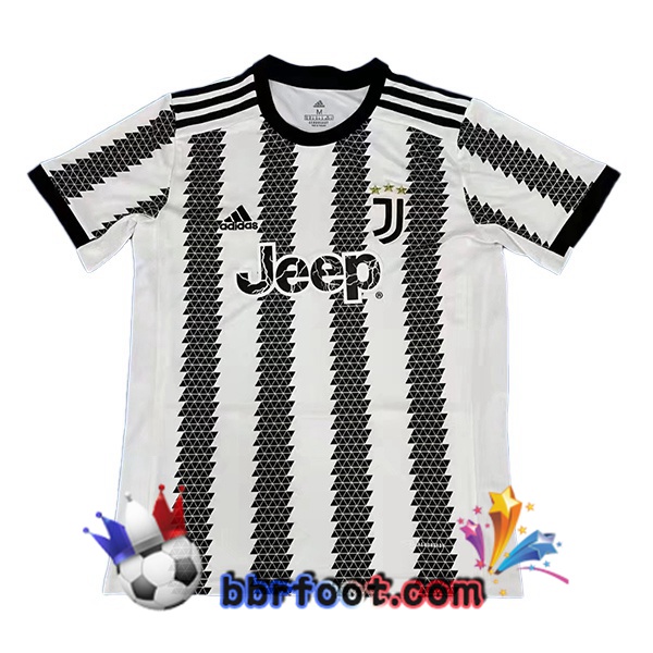 Maillot Foot Juventus Domicile Version Fuite Noir Blanc 22/23