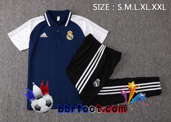 Ensemble Polo Real Madrid + Pantalon Bleu Royal 21/22