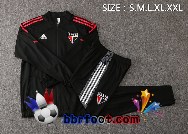Ensemble Survetement Foot Sao Paulo FC Noir 22/23