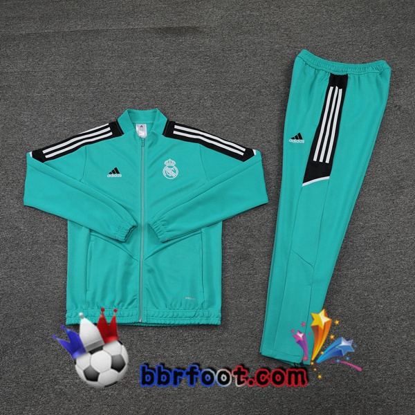 Ensemble Survetement Foot - Veste Real Madrid Vert 22/23
