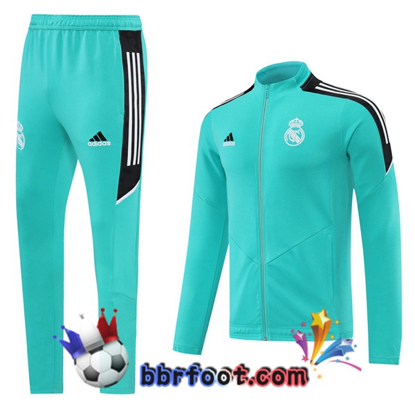 Ensemble Survetement Foot - Veste Real Madrid Vert 22/23