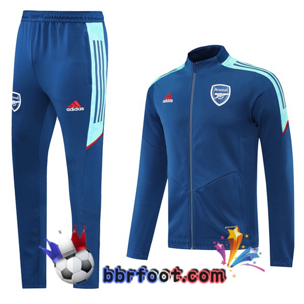 Ensemble Survetement Foot - Veste Arsenal Bleu 22/23