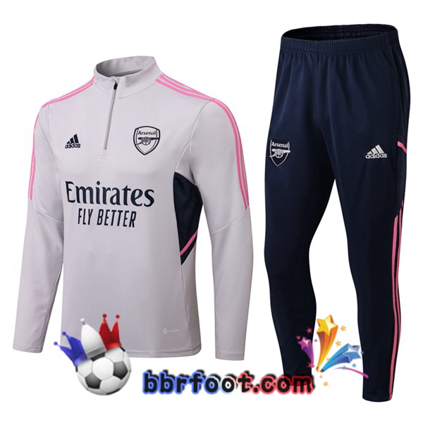 Ensemble Survetement Foot Arsenal Gris 22/23 Ensemble Survetement Foot Arsenal Gris 22/23