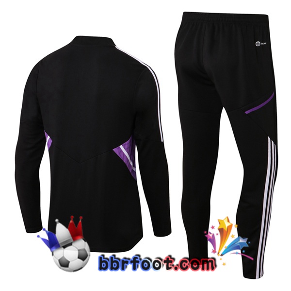 Ensemble Survetement Foot Real Madrid Noir 22/23