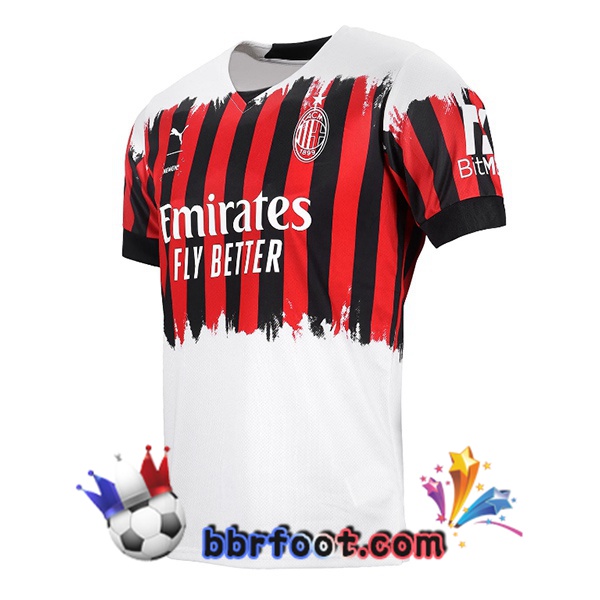 Maillot Foot AC Milan Quatrieme Rouge Blanc 21/22