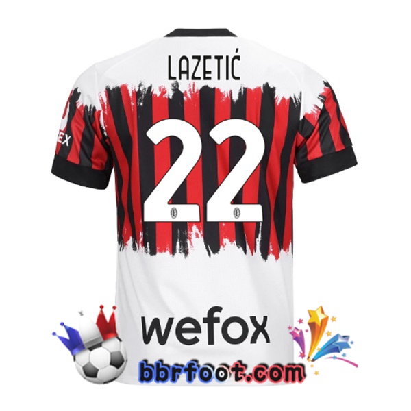 Maillot Foot AC Milan (LAZETIĆ 22) Quatrieme 21/22