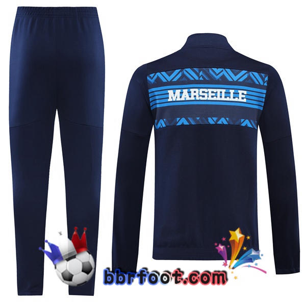 Ensemble Survetement Foot - Veste Marseille OM Bleu 22/23