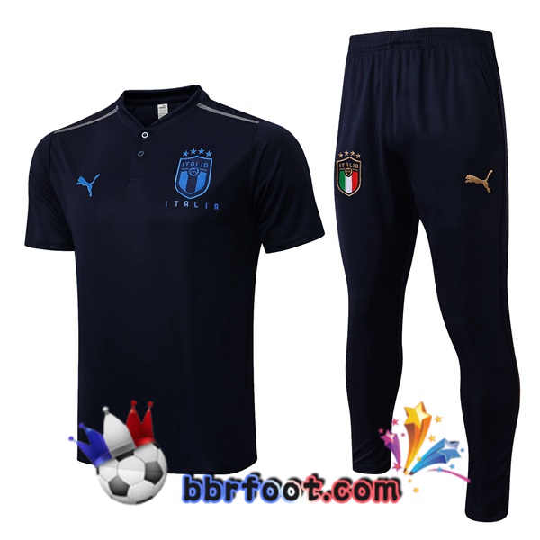 Ensemble Training T-Shirts Italie + Pantalon Bleu Royal 22/23