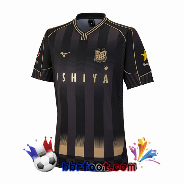 Maillot Foot Hokkaido Consadole Sapporo Exterieur Noir 2022