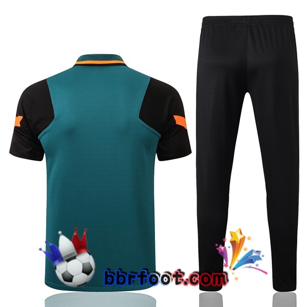 Ensemble Polo FC Liverpool + Pantalon Vert Noir 21/22