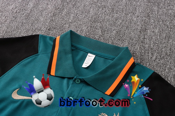 Ensemble Polo FC Liverpool + Pantalon Vert Noir 21/22