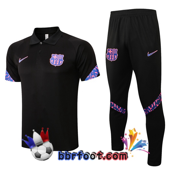 Ensemble Polo FC Barcelone + Pantalon Noir 21/22