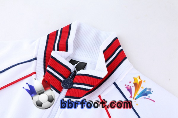 Ensemble Survetement Foot - Veste Paris PSG Blanc 22/23