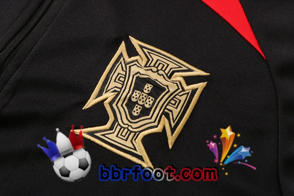 Ensemble Survetement Foot Portugal Noir 22/23