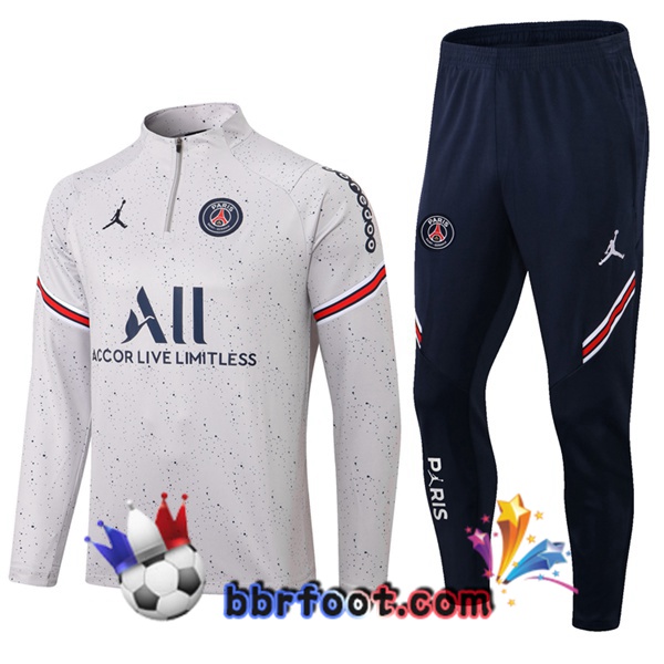 Ensemble Survetement Foot JORDAN Paris PSG Gris 22/23
