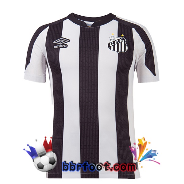 Maillot Foot Santos FC Exterieur Blanc Noir 22/23