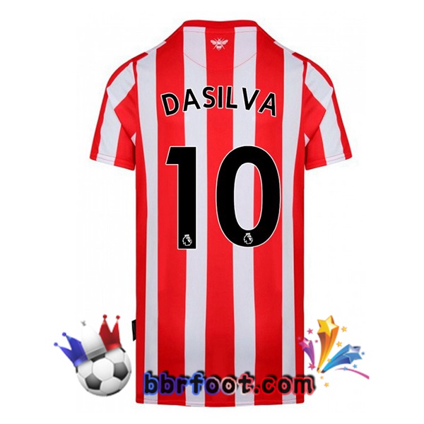 Maillot Foot Brentford FC (DASILVA 10) Domicile Rouge Blanc 22/23 Maillot Foot Brentford FC (DASILVA 10) Domicile Rouge Blanc 22/23
