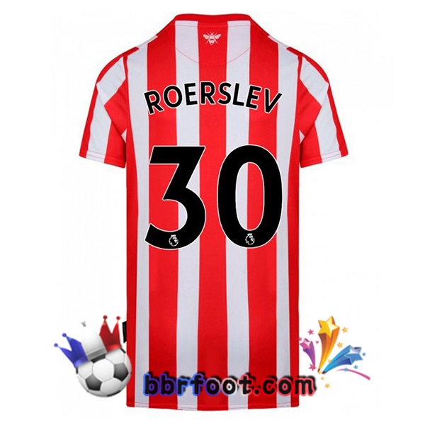 Maillot Foot Brentford FC (ROERSLEV 30) Domicile Rouge Blanc 22/23